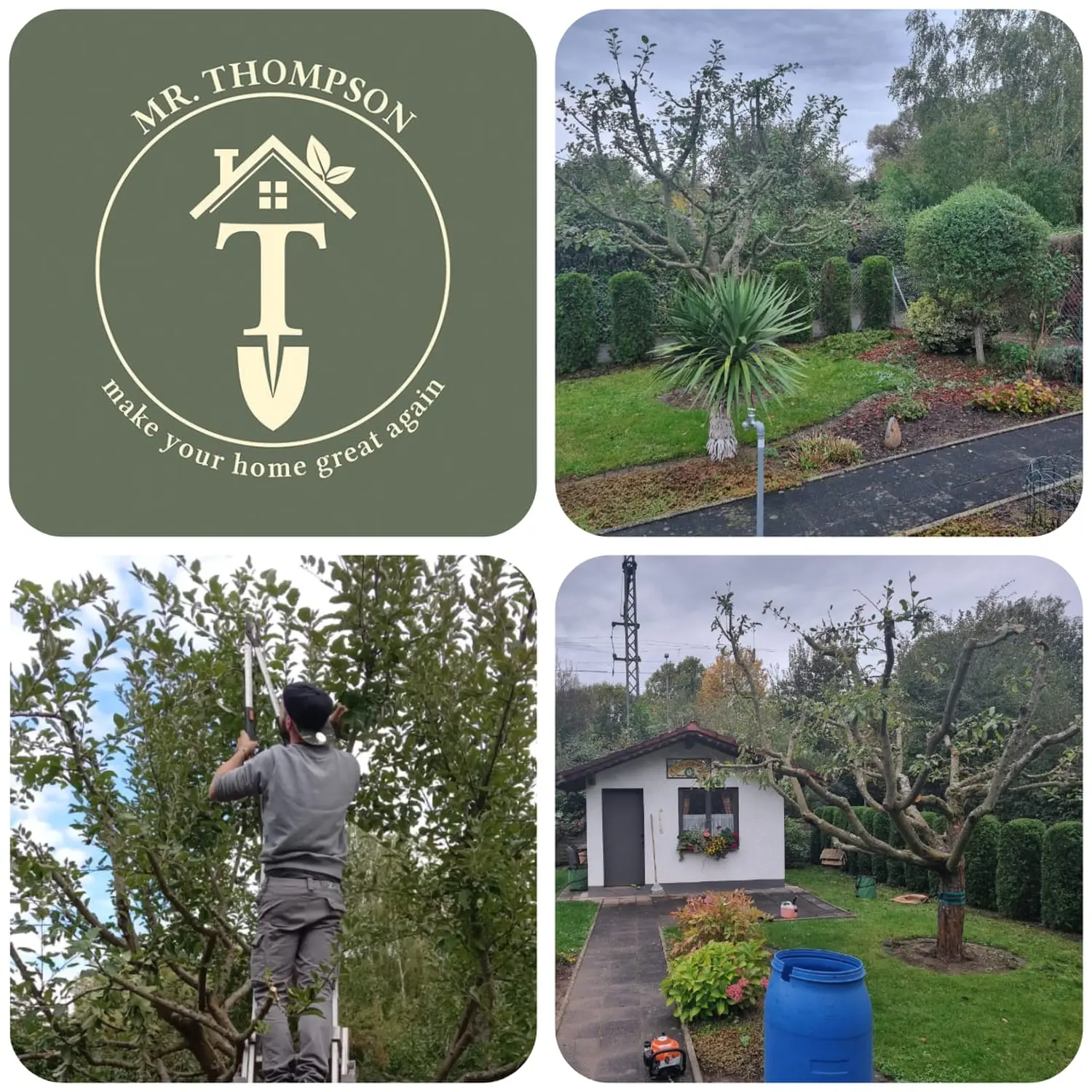 Gartenreinigung durch Herrn Thompson