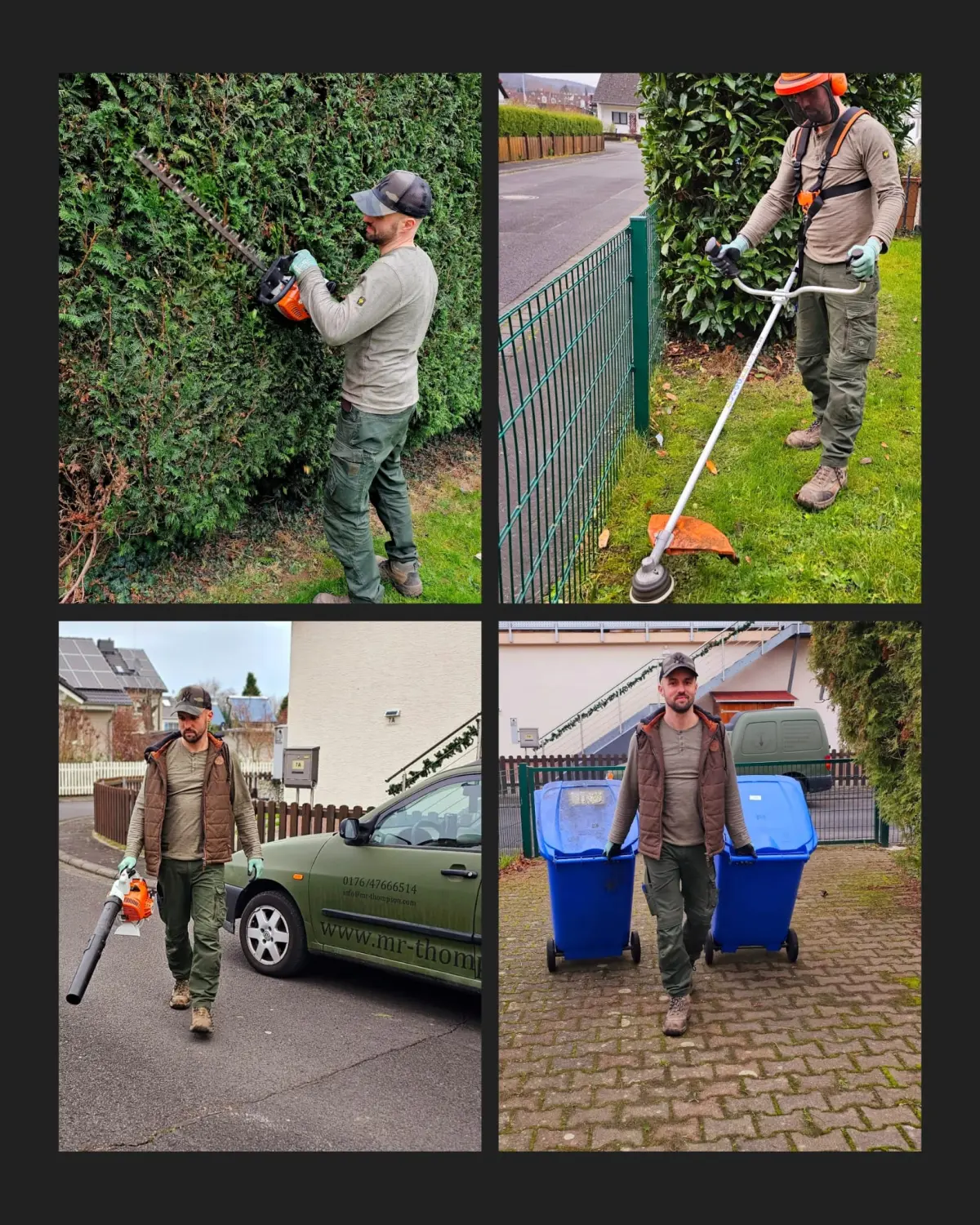 Gartenreinigung durch Herrn Thompson